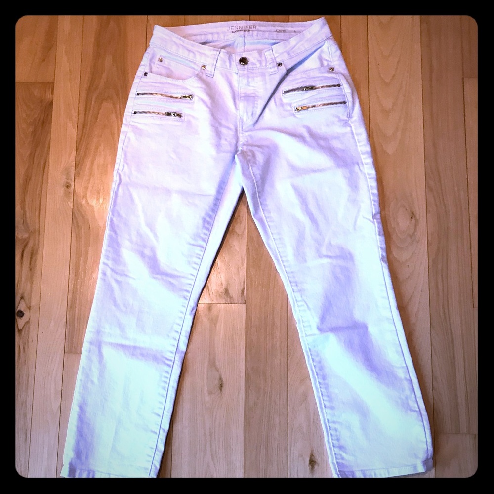 Jennifer Lopez White Jean Capri